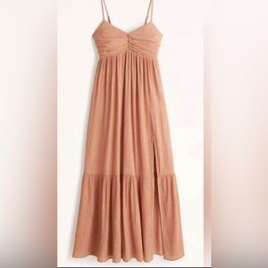 Abercrombie Women's Ruched Babydoll Maxi Dress